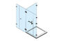 Correzione d'ottone regolabile aperta delle cerniere di porta della doccia di destra per vetro temperato piano fornitore